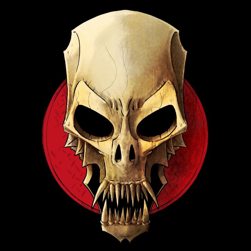 Illustration terrifiante d’un crâne de vampire