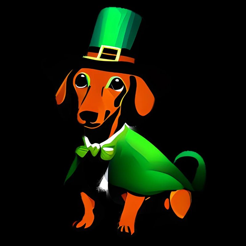 Hunde Dachshund Hund St Patricks Day Hundebesitzer
