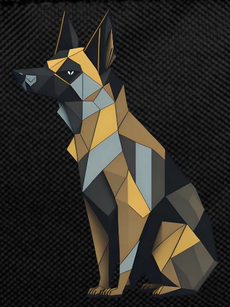 Geometric German Shepherd Dog