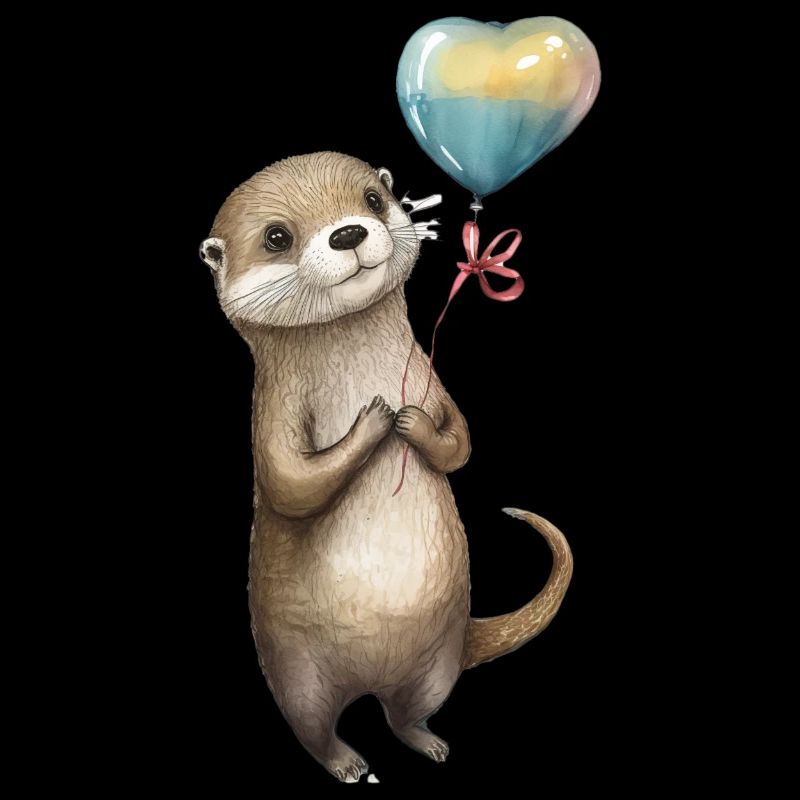 Otter Herz Aquarell