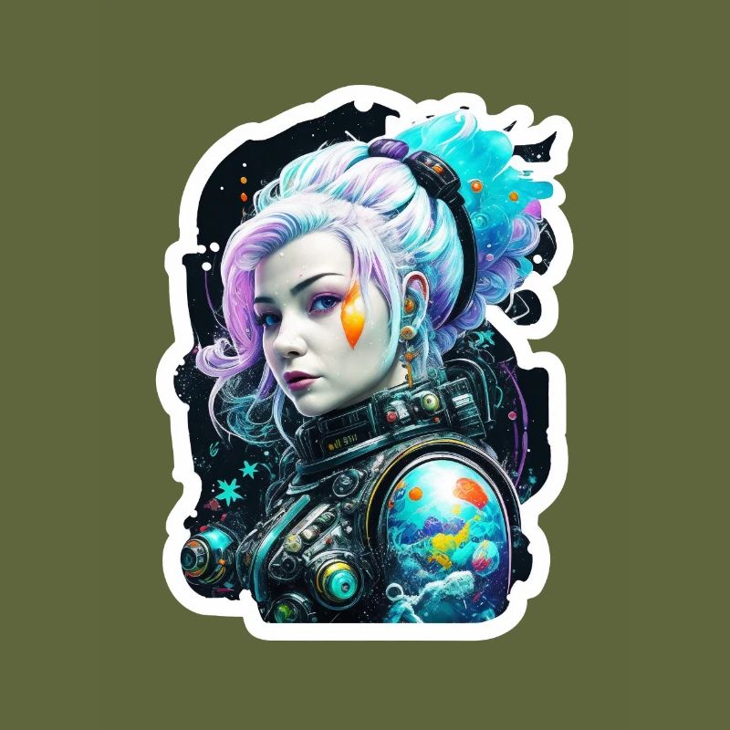 Astronaute de l’espace sirène princesse de glace