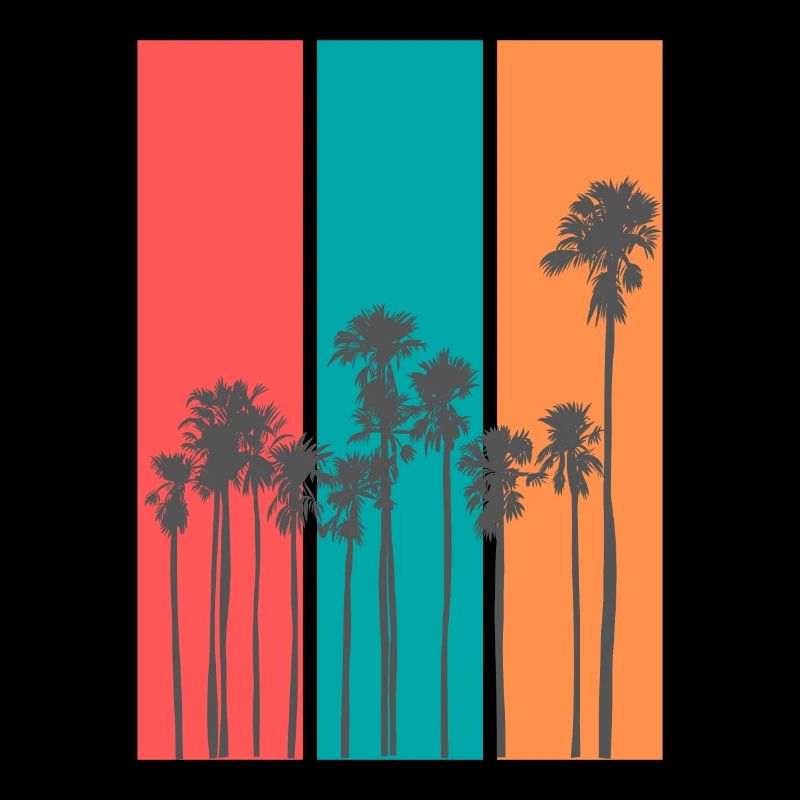 Palm trees summer beach