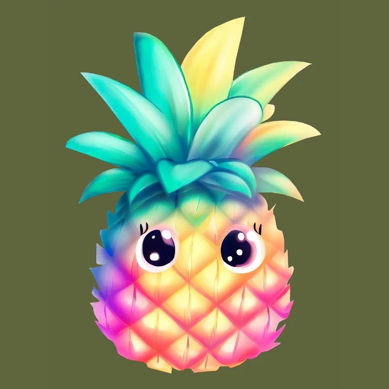 Mignon ananas coloré Fruit d’été cadeau de vacances