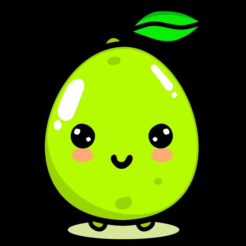 Cute Lime Grape Fruit Kawaii