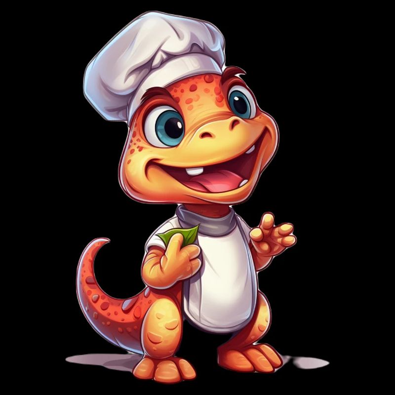 Mignon bébé Velociraptor Chef