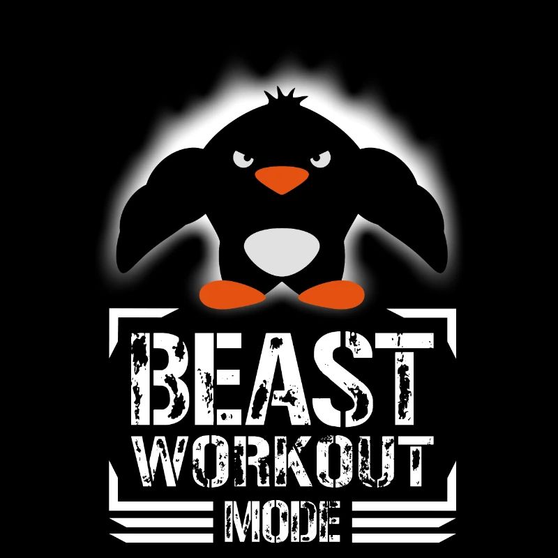 Pinguin Bizeps Beast Workout Mode Bodybuilder