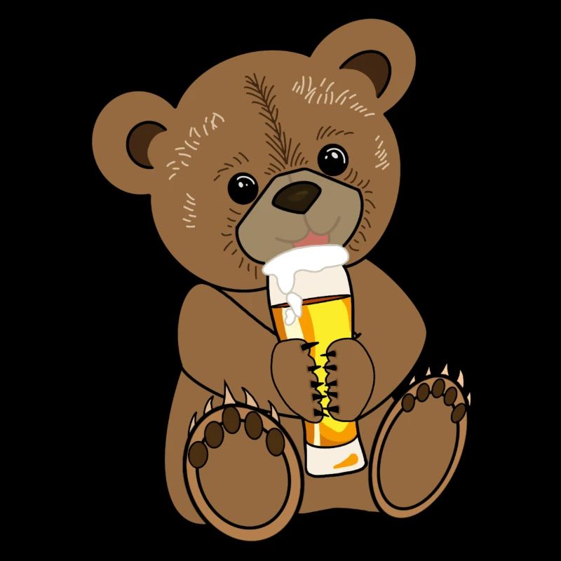 Teddy bear with beer
