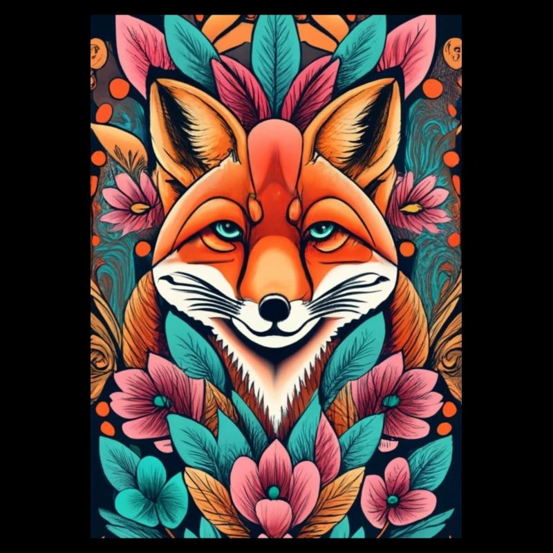 Fox graffiti illustration