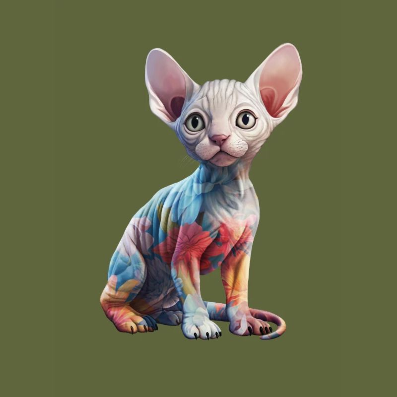 Fleurs de chat Sphynx