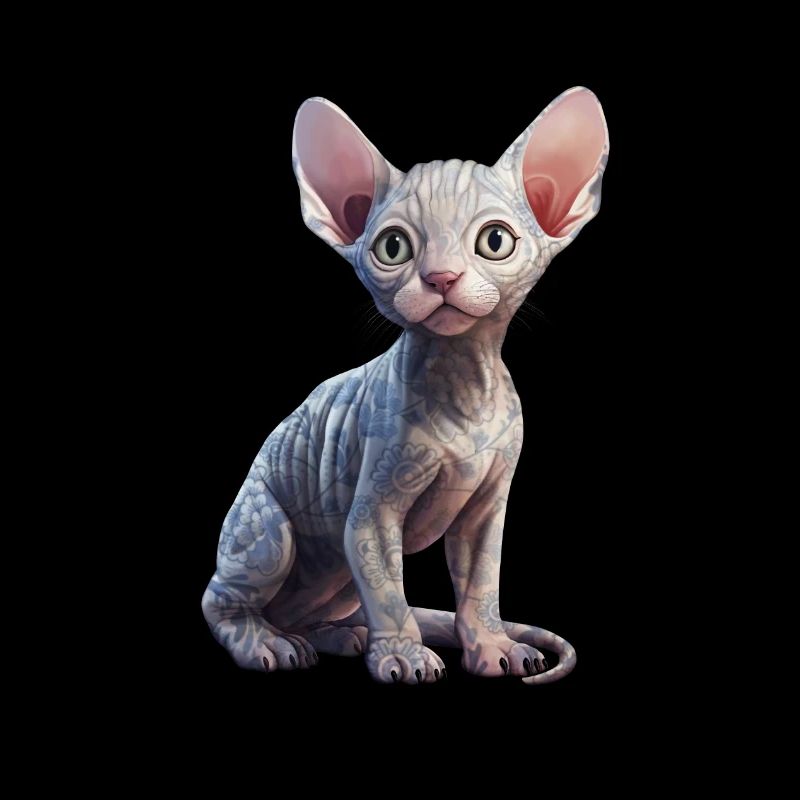 Cat porcelain sphynx