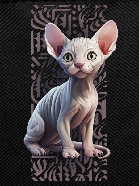 Sphynx Cat calligraphitti