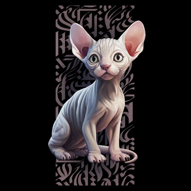 Sphynx Cat calligraphitti