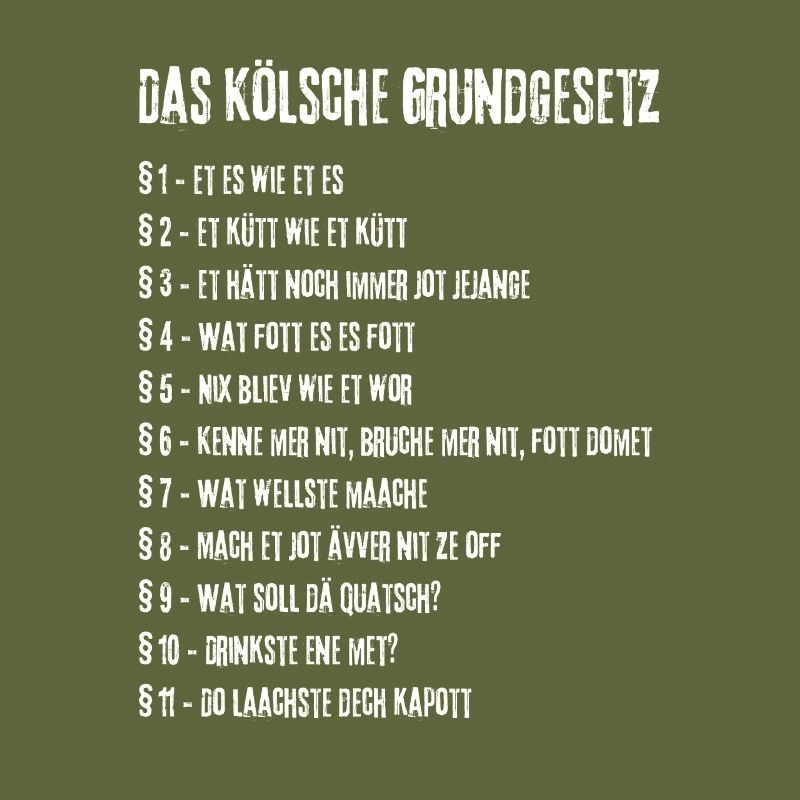 Et Kölsche Jrundjesetz Kölner Kölsche
