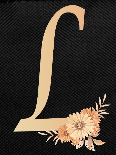 Letter L with flowers