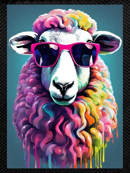 Schaf mit Brille