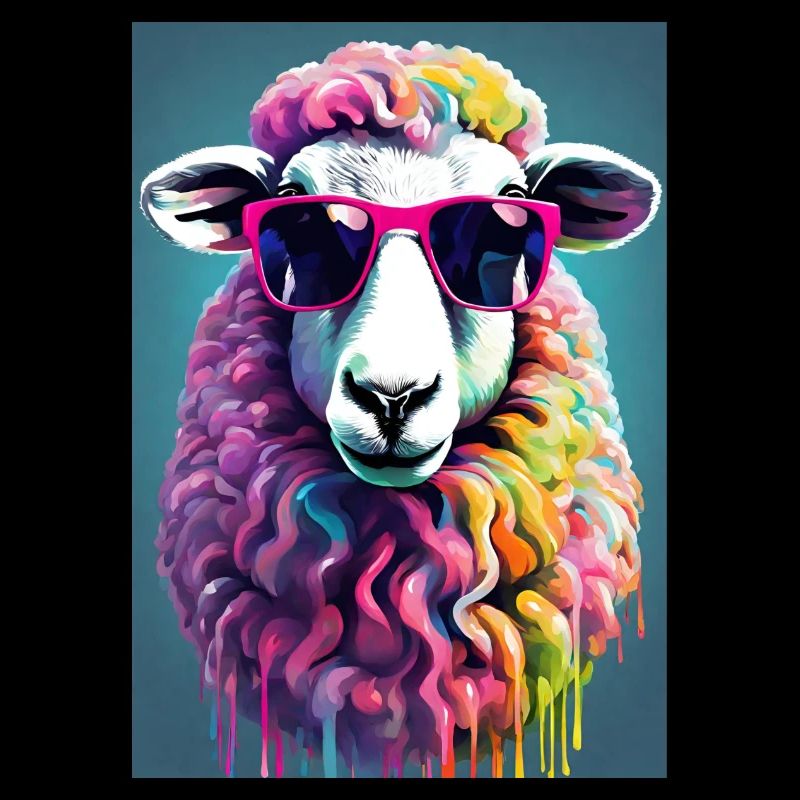 Schaf mit Brille