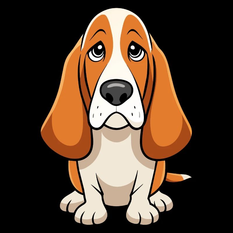 Melancholic Basset Hound - Reprimanded Expression