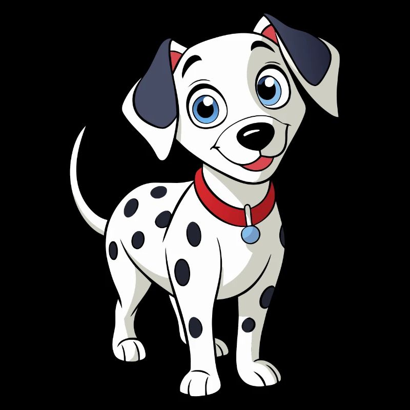 Conception de tête inclinée dalmatien curieux