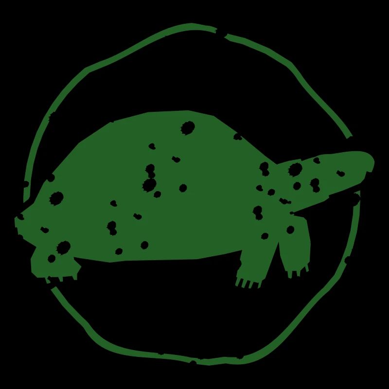 Turtle with white dots | Vectorgraphic