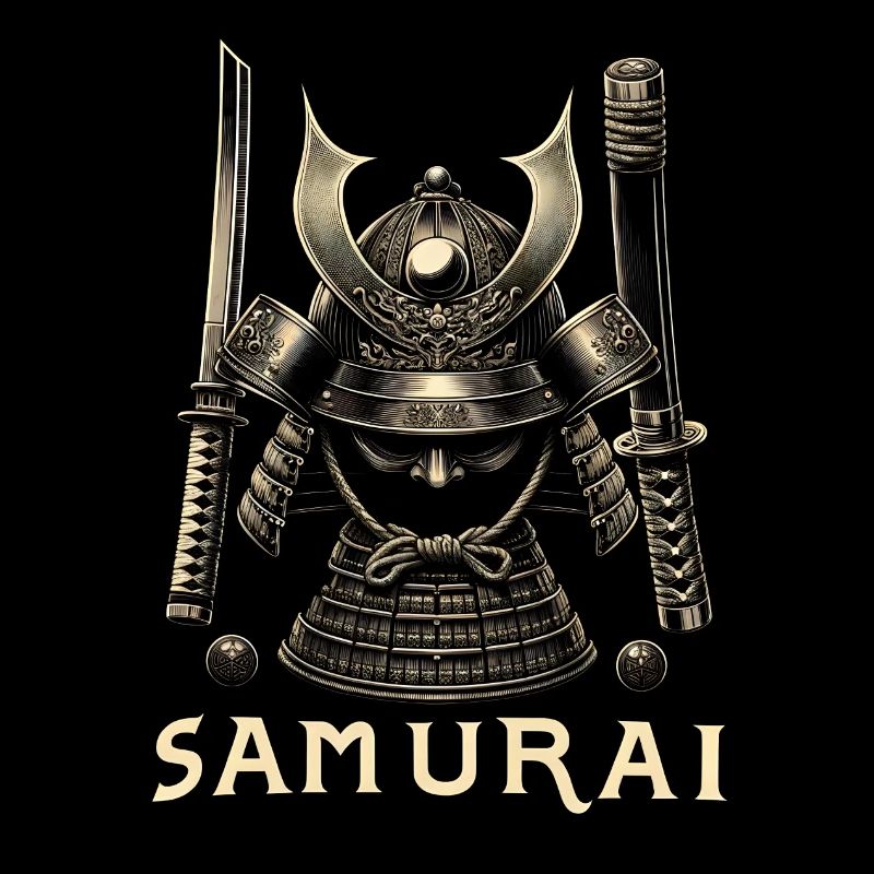 Samurai-Helm und Katana