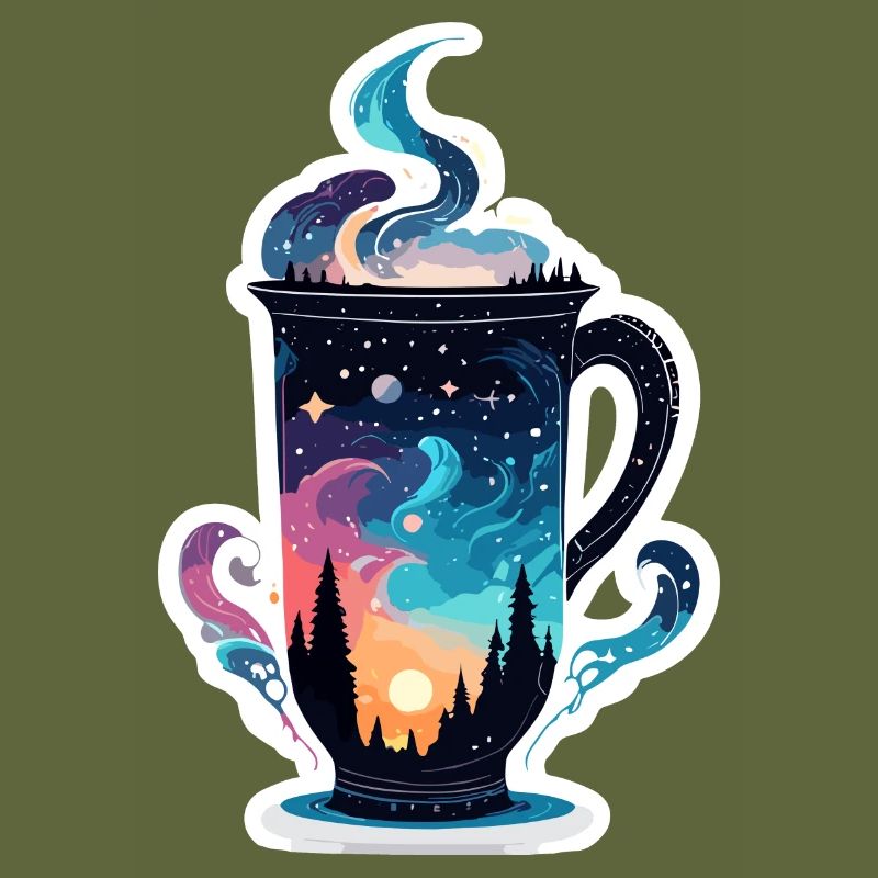 Silhouette / Forest / Portrait / Trees / Mug