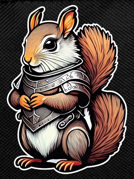 Krieger-Eichhörnchen Illustration