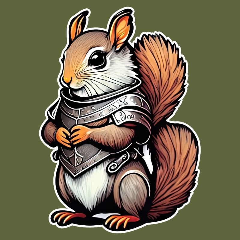 Krieger-Eichhörnchen Illustration