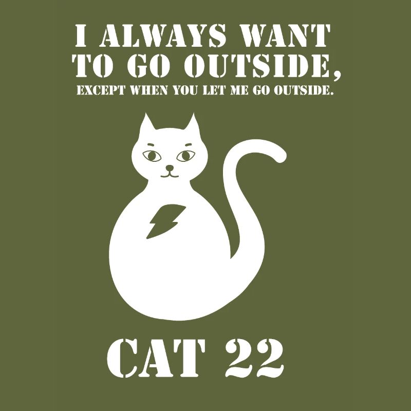 Cat 22 (white cat for dark backgrounds)