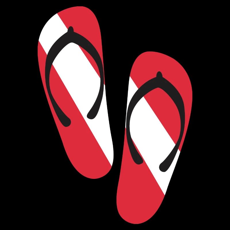 Slippers Red and White