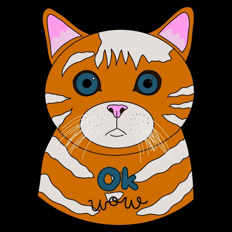 Chat étonné Ok Wow