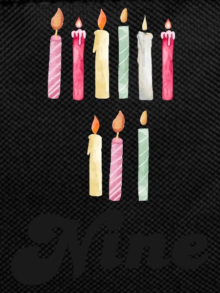 9th Anniversary Candle