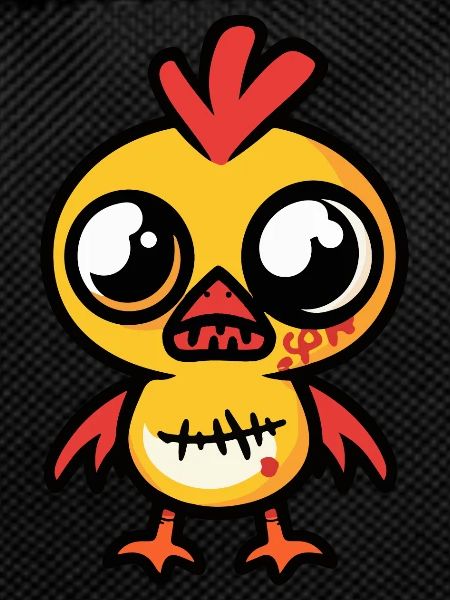 Chicken Halloween Comic Zombie