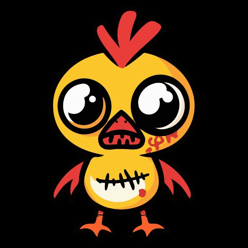 Chicken Halloween Comic Zombie