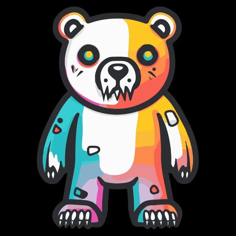 Eisbär Halloween Comic Lustig