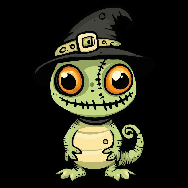 Chameleon Halloween Funny Zombie
