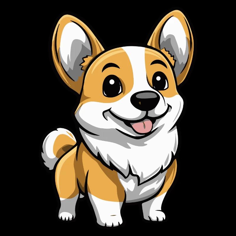 Corgi chien bande dessinée mignon