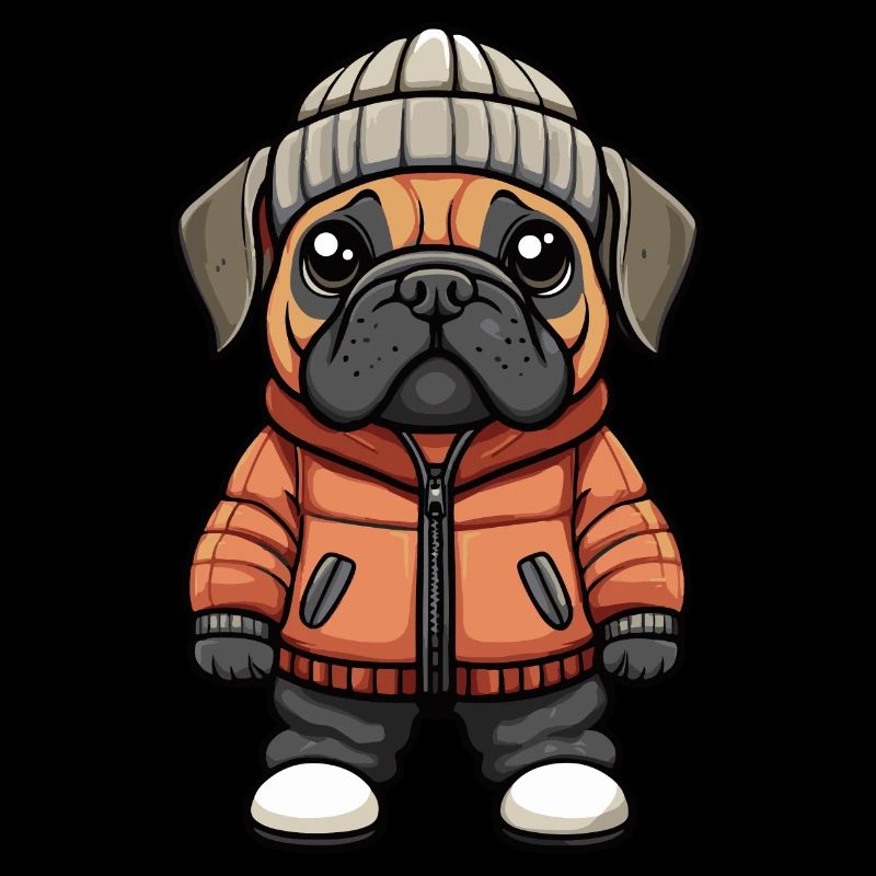 Bullmastiff Dog Winter