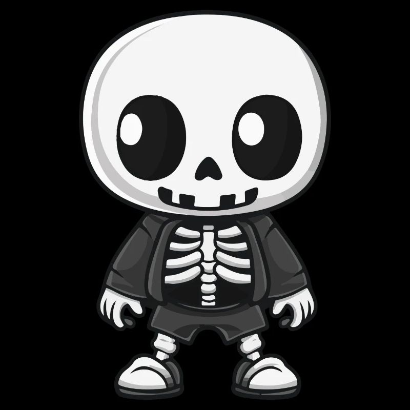 Skeleton Halloween Cartoon
