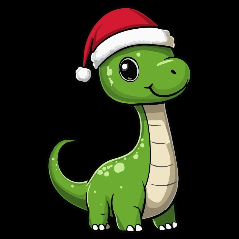 Dinosaur Brontosaurus Christmas Cute