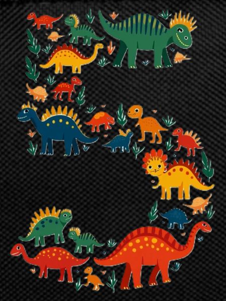 5th Birthday Dino Child