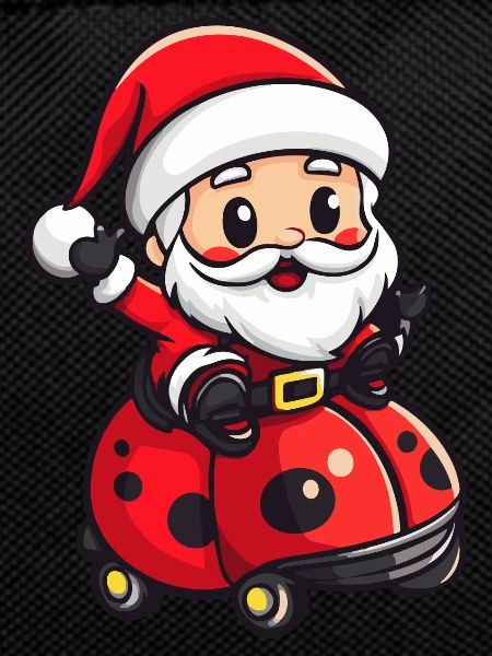 Ladybug Santa Claus Cartoon