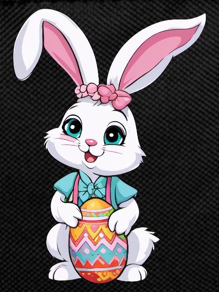 Easter bunny with Easter eggs