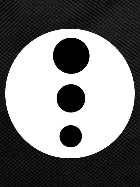 Trio of black dots