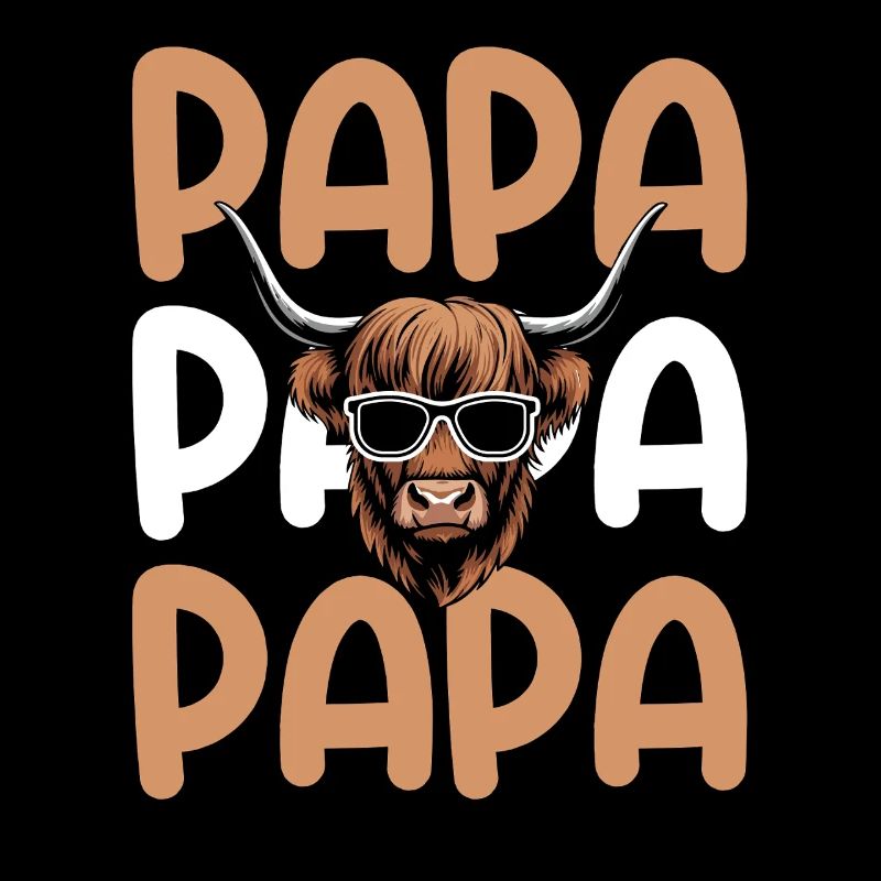 Cow Cattle Dad Father Highland Cattle