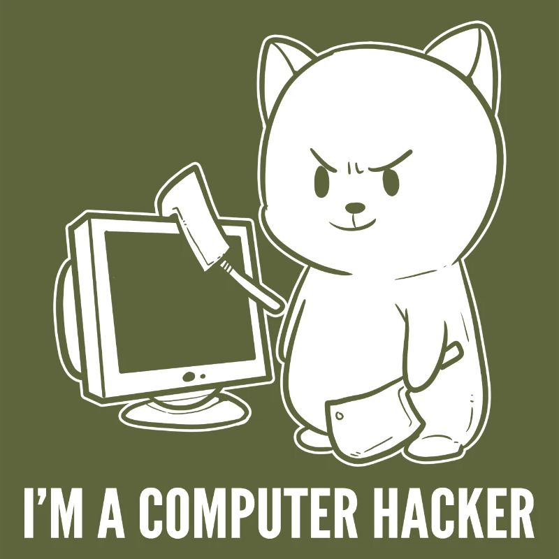 Computer-Hacker Lustiger Computer-Geek. Geschenk