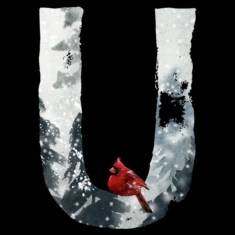 U – dekoratives Schriftzeichen – Winter