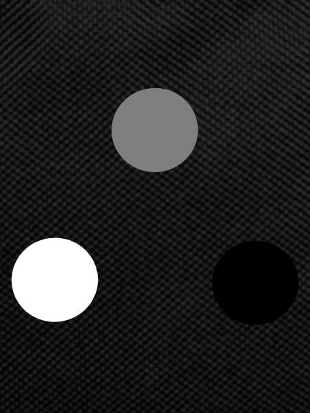 Trio spheres white gray black