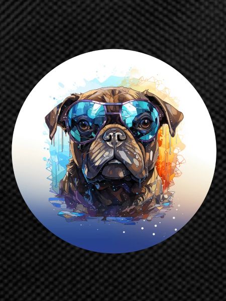 Pug with sunglasses