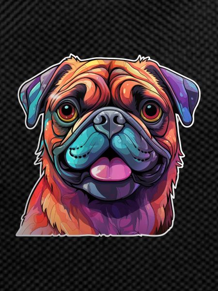Mops farbenfroh