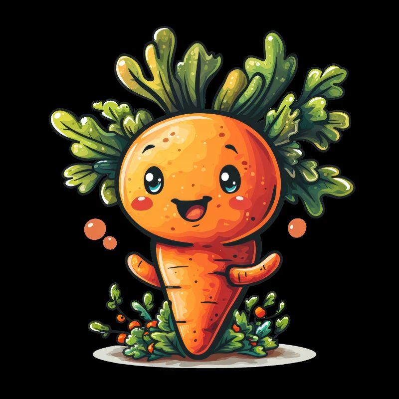 Carrot happy comic style
